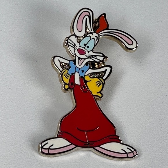 Walt Disney Pixar Other - ROGER RABBIT Who Framed Roger Rabbit Disney Pin Trading 2010 Red Overalls BowTie